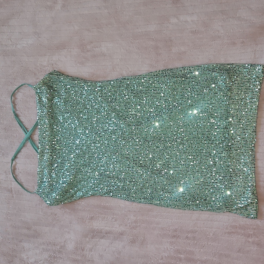 Speechless Spaghetti Strap Sequin Mini Dress Size… - image 2